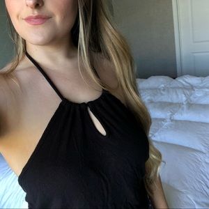 Aéropostale Black Crop Top - Size Large